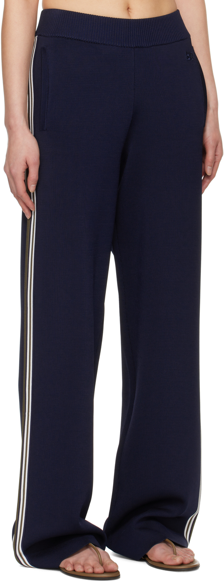 Wales Bonner Tide Lounge Pants In Black