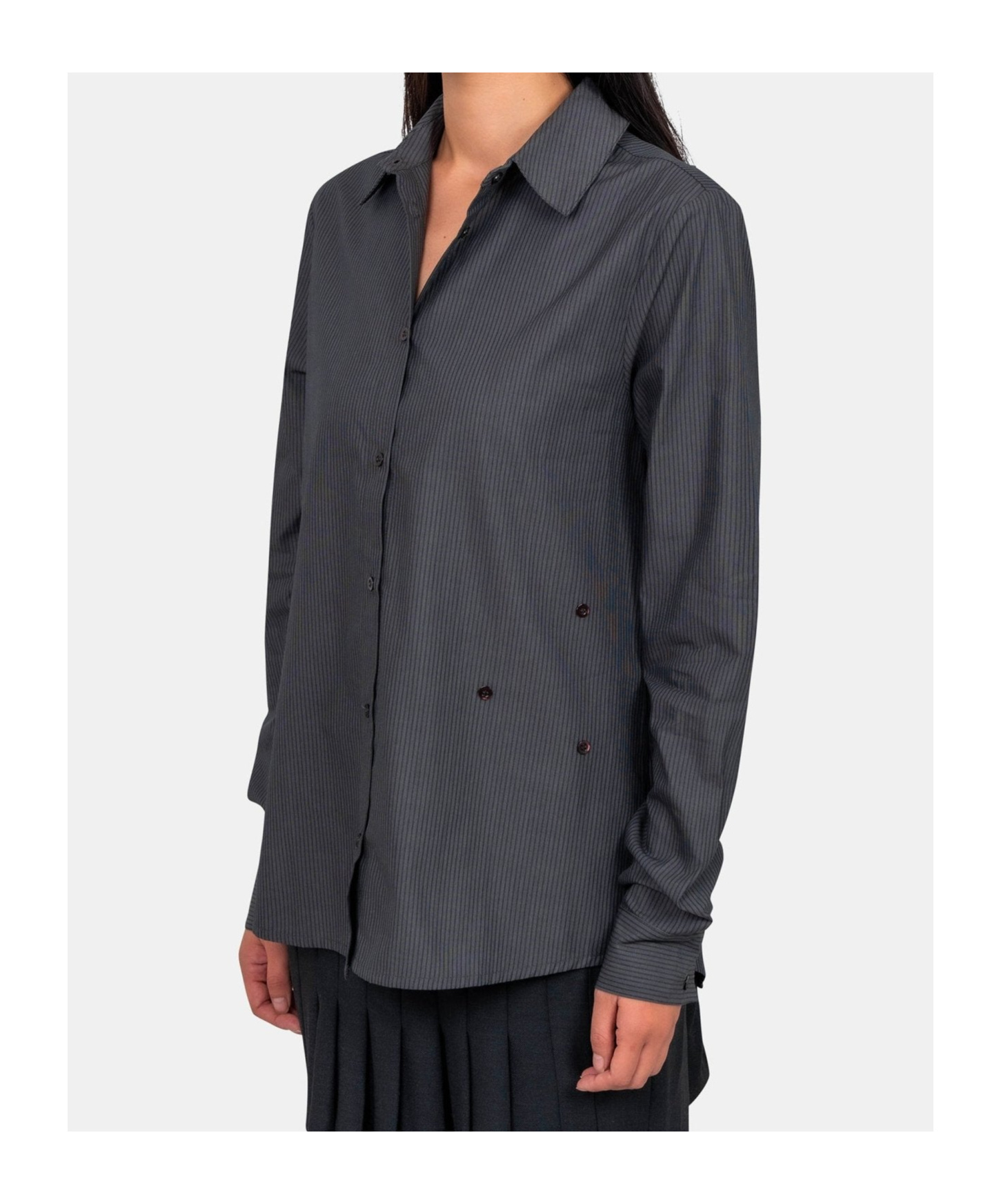 Paloma Wool Asymmetric Long-sleeve Shirt In Gray