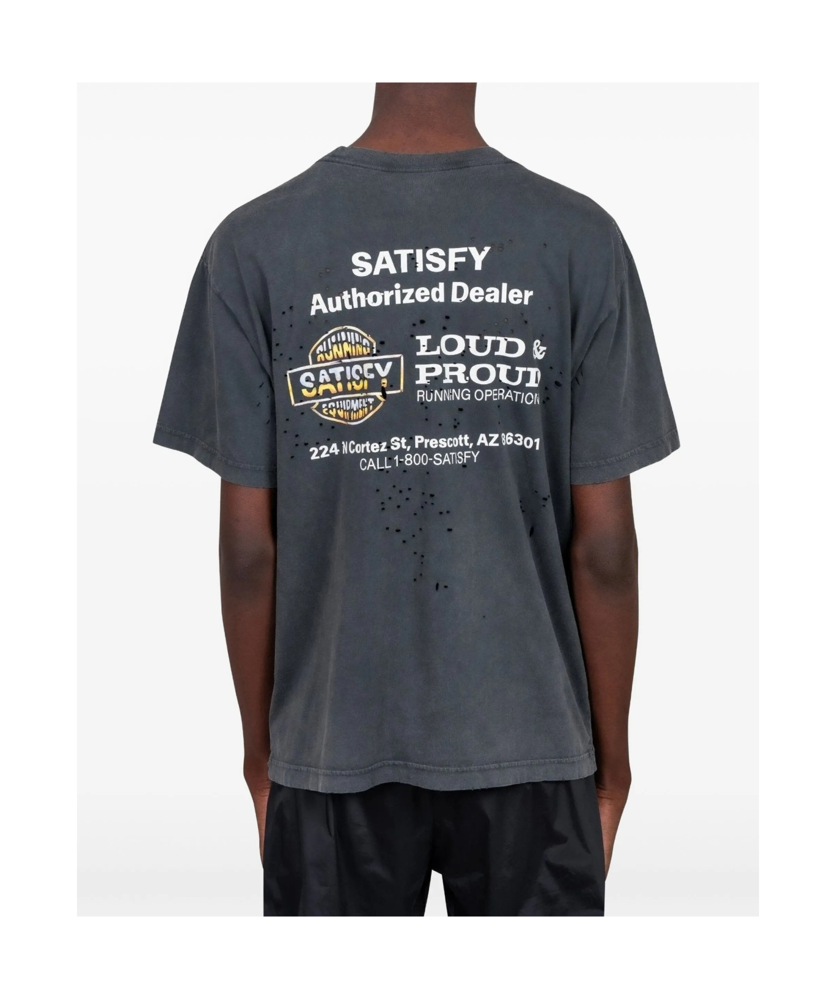 Satisfy Logo-print T-shirt In Black