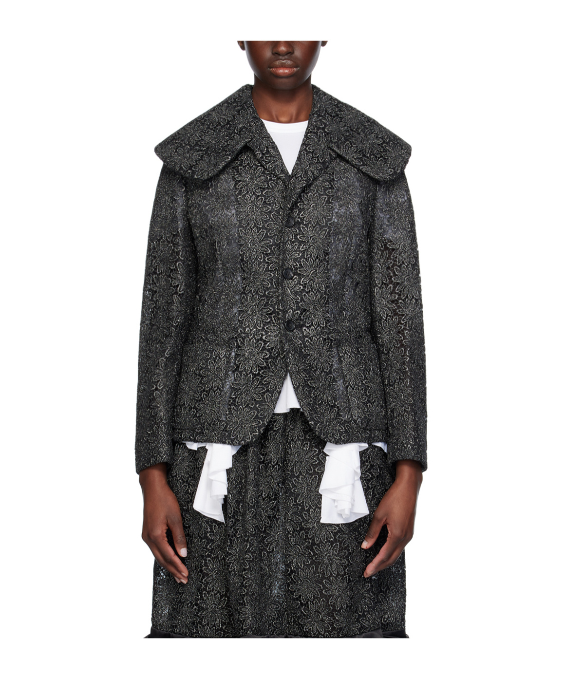 COMME DES GARÇONS FLORAL PATTERN CASUAL JACKET