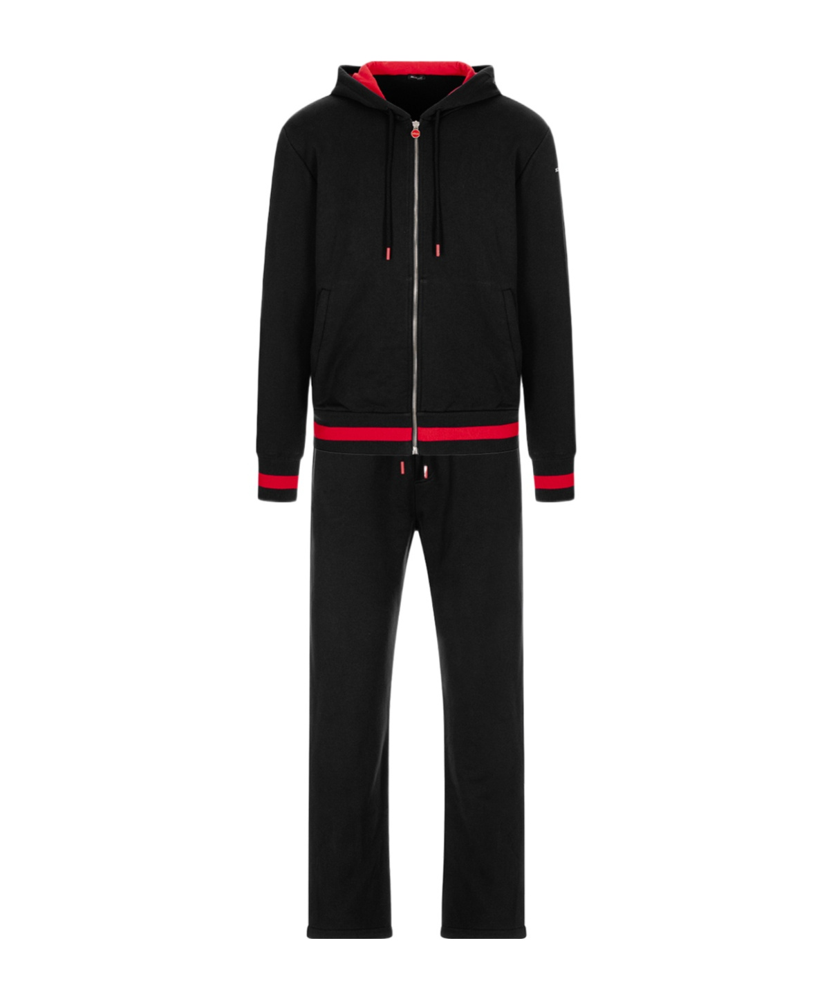 Kiton Long-sleeved Sweatshirt And Pants Set In Black
