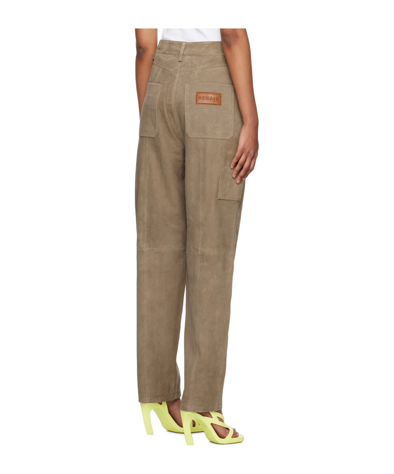 Remain Birger Christensen Stitched Waist Loop Casual Pants In Brown