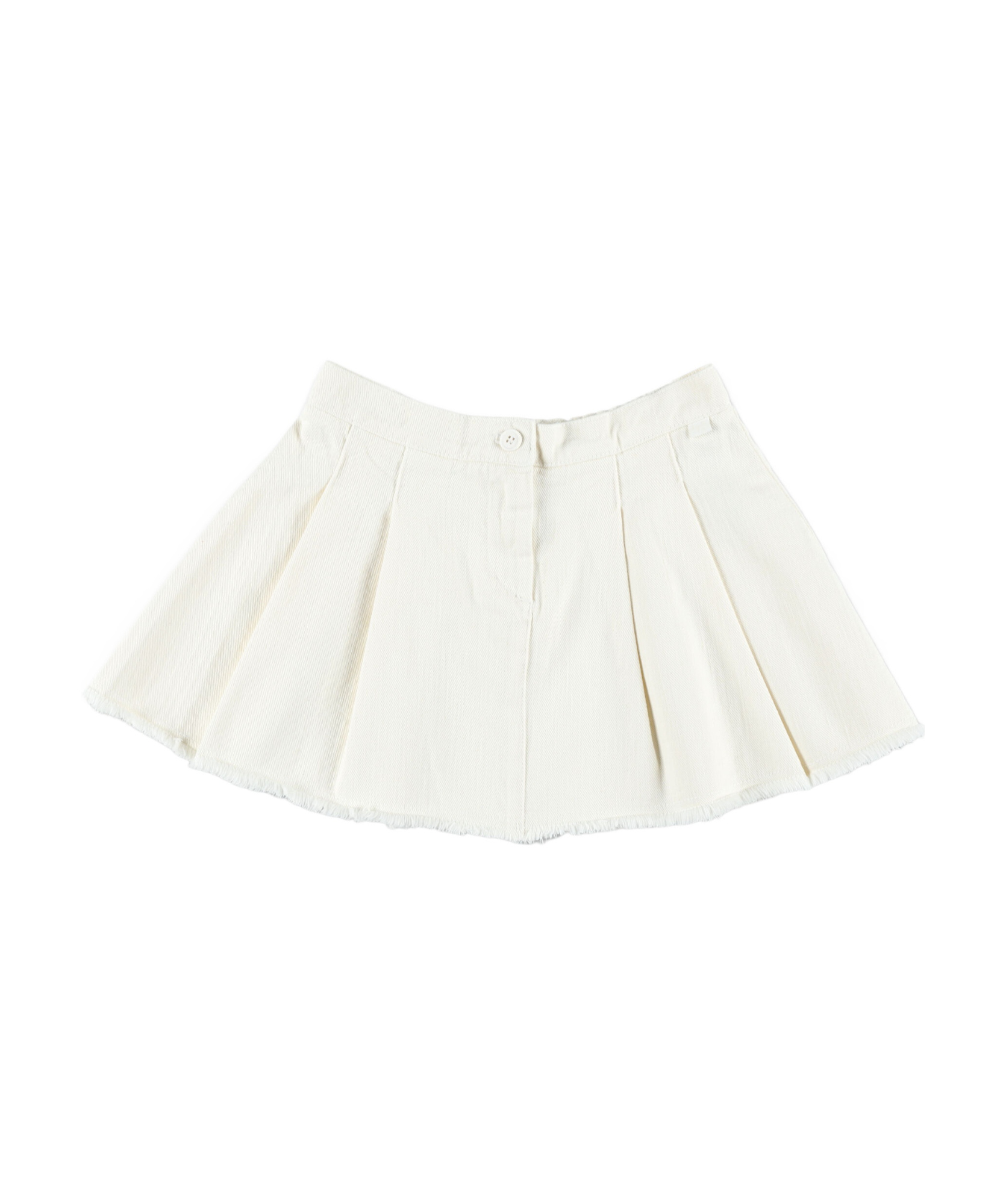 Il Gufo Skirt Pieghe Denim In White