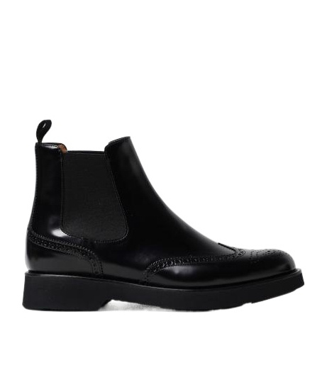 Church's Brogue Detailed Ankle Boots In Black