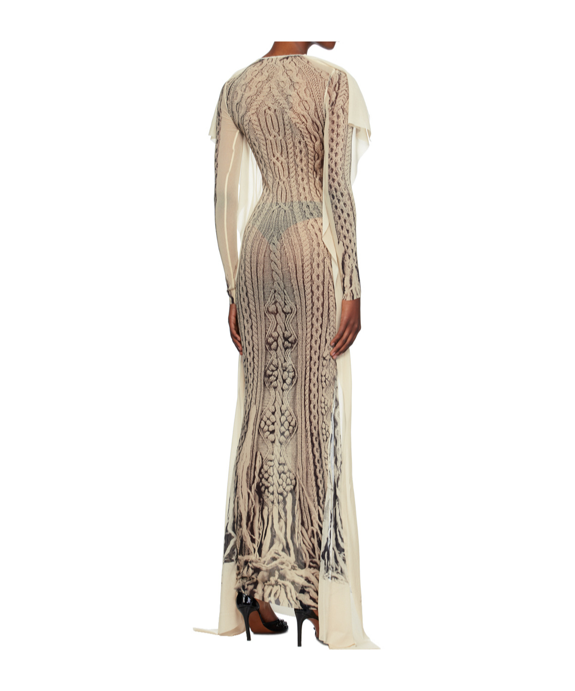 Jean Paul Gaultier Graphic Print Dress In Multi