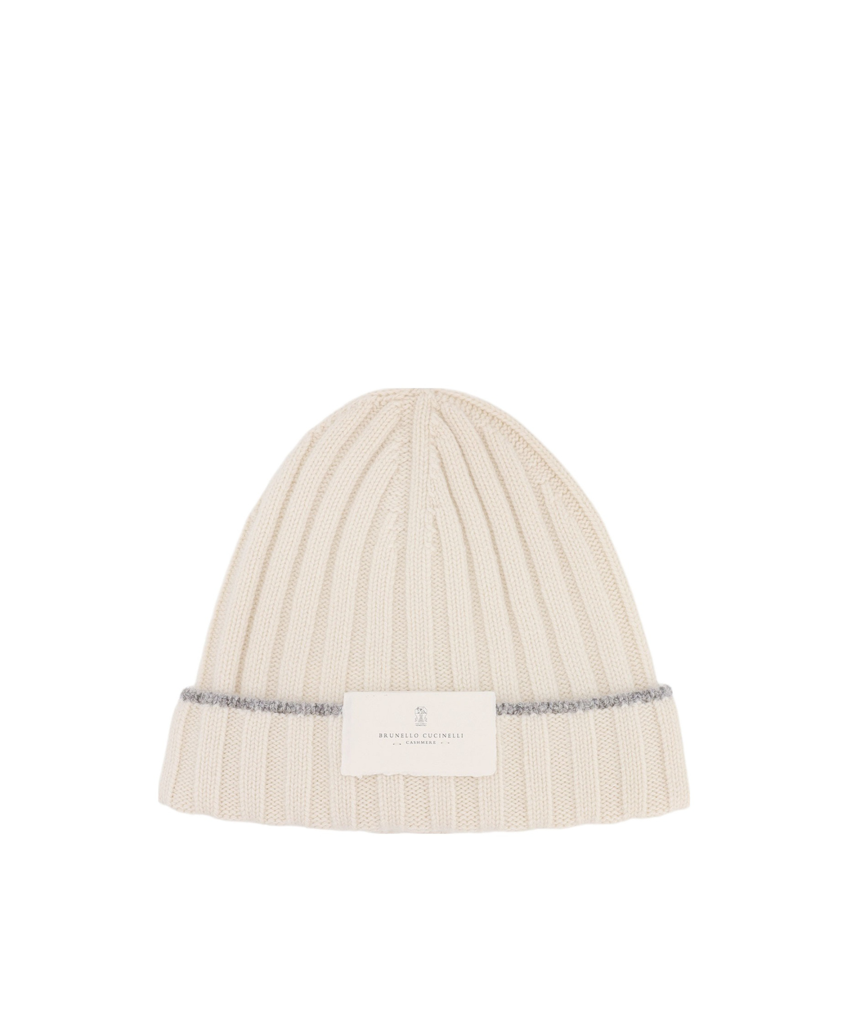 Brunello Cucinelli Ribbed-knit Cashmere Beanie In White
