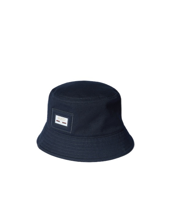 Gucci Cotton Canvas Bucket Hat In Black