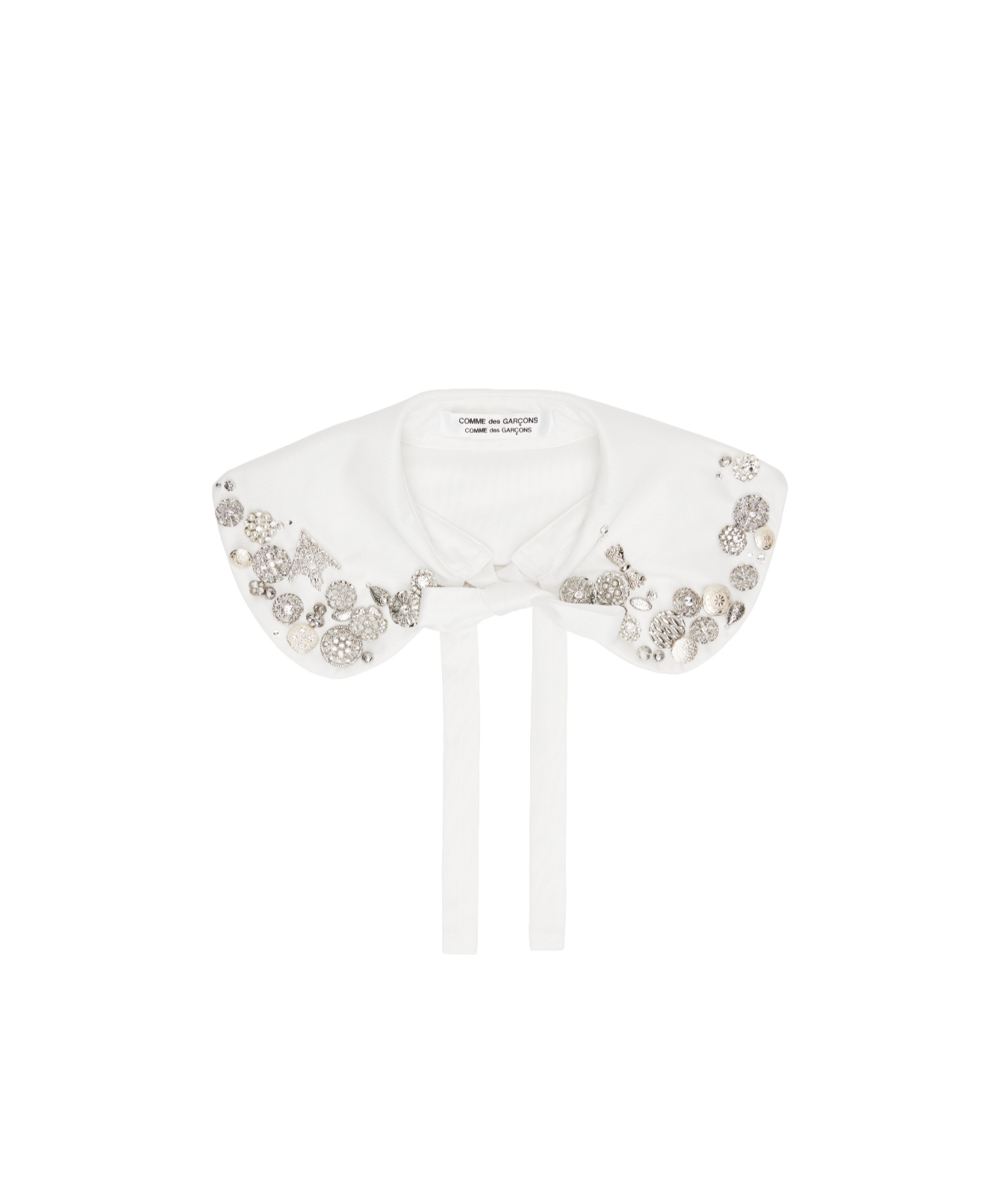Comme Des Garçons White Tricot Collar