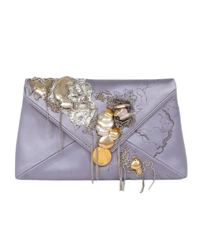 Dries Van Noten Shoulder Bag With Flap In Purple