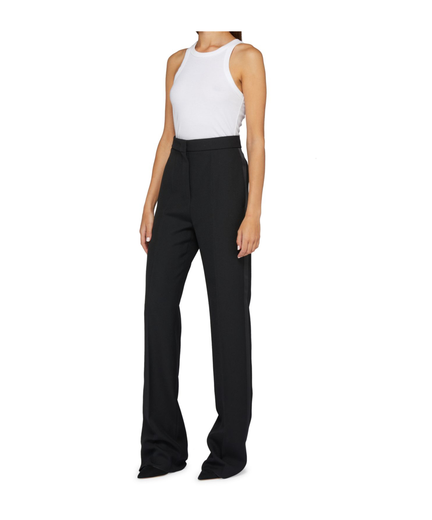 Max Mara Studio Lontra High Waist Trousers In Black