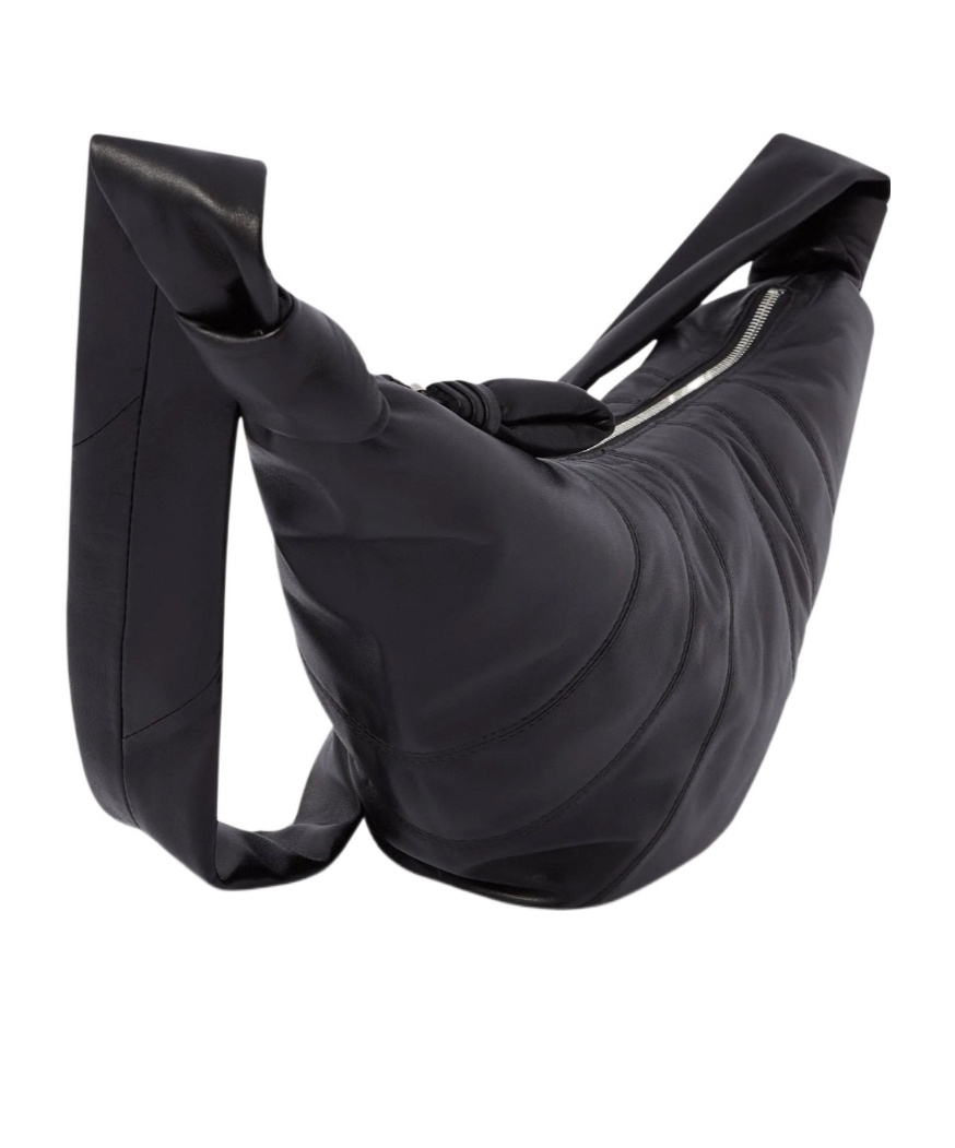 Lemaire Croisaant Medium Messenger Bag In Black