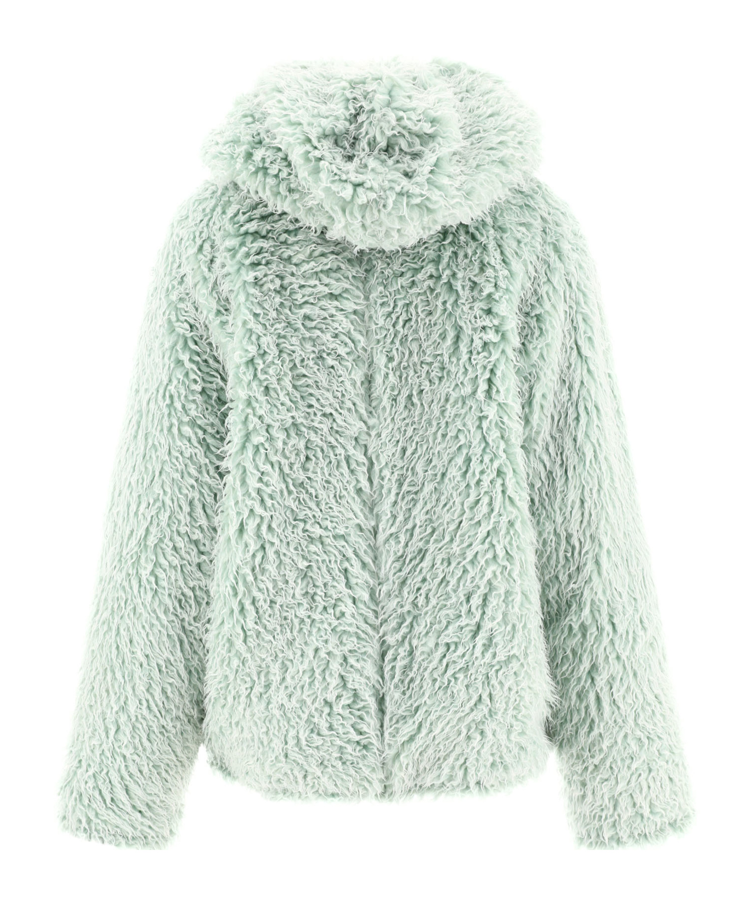 Marni Shaggy Jackets Light Blue In Green