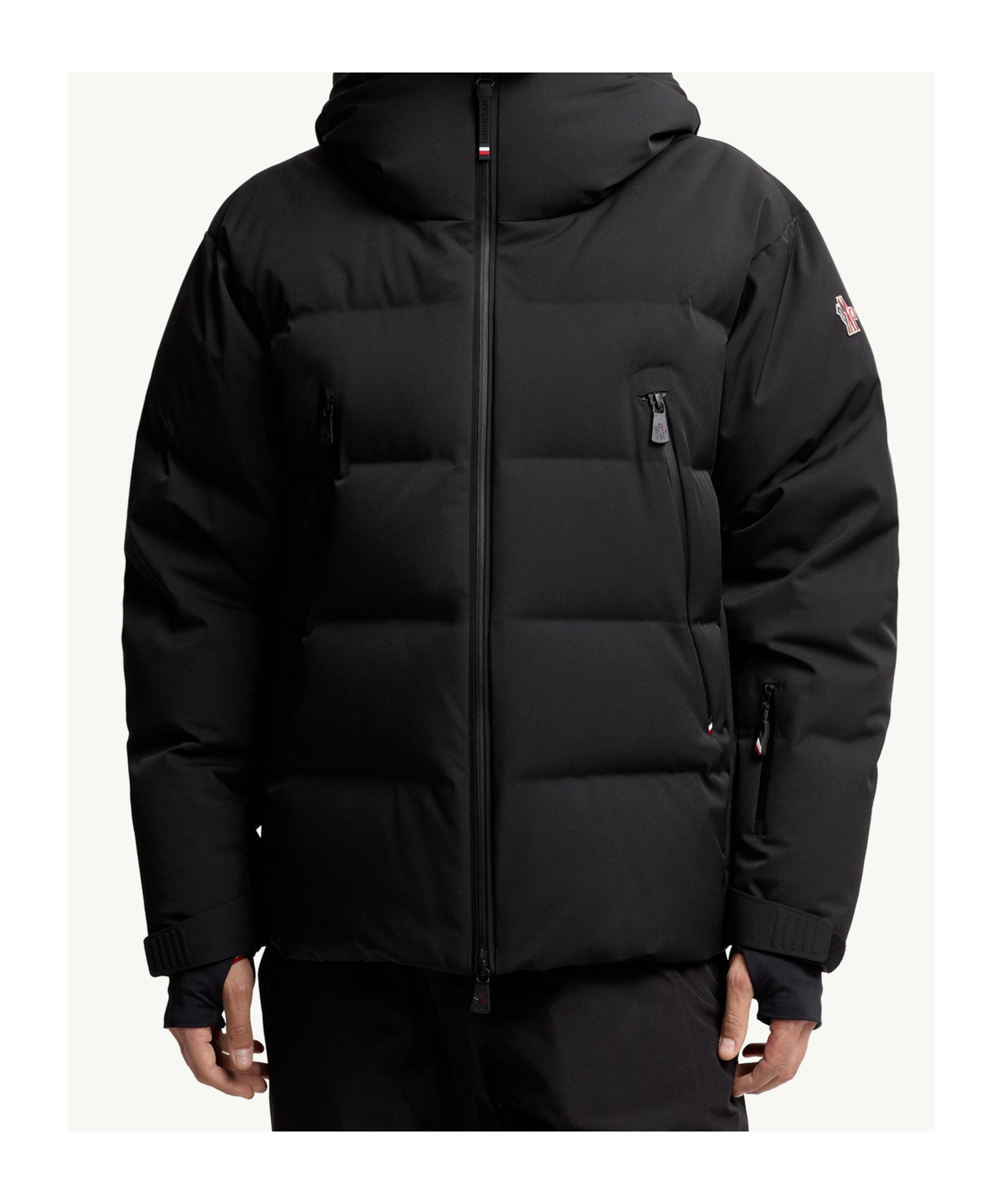 Moncler Grenoble Zip-up Padded Coat In Black