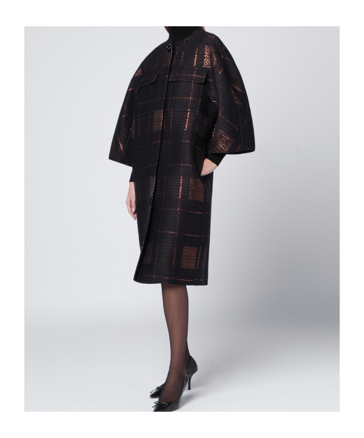 Max Mara Cocoon Coat In Black