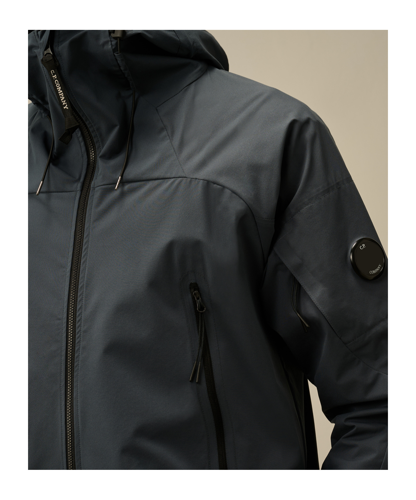 C.p. Company Pro-tek Hooded Jacket In Black