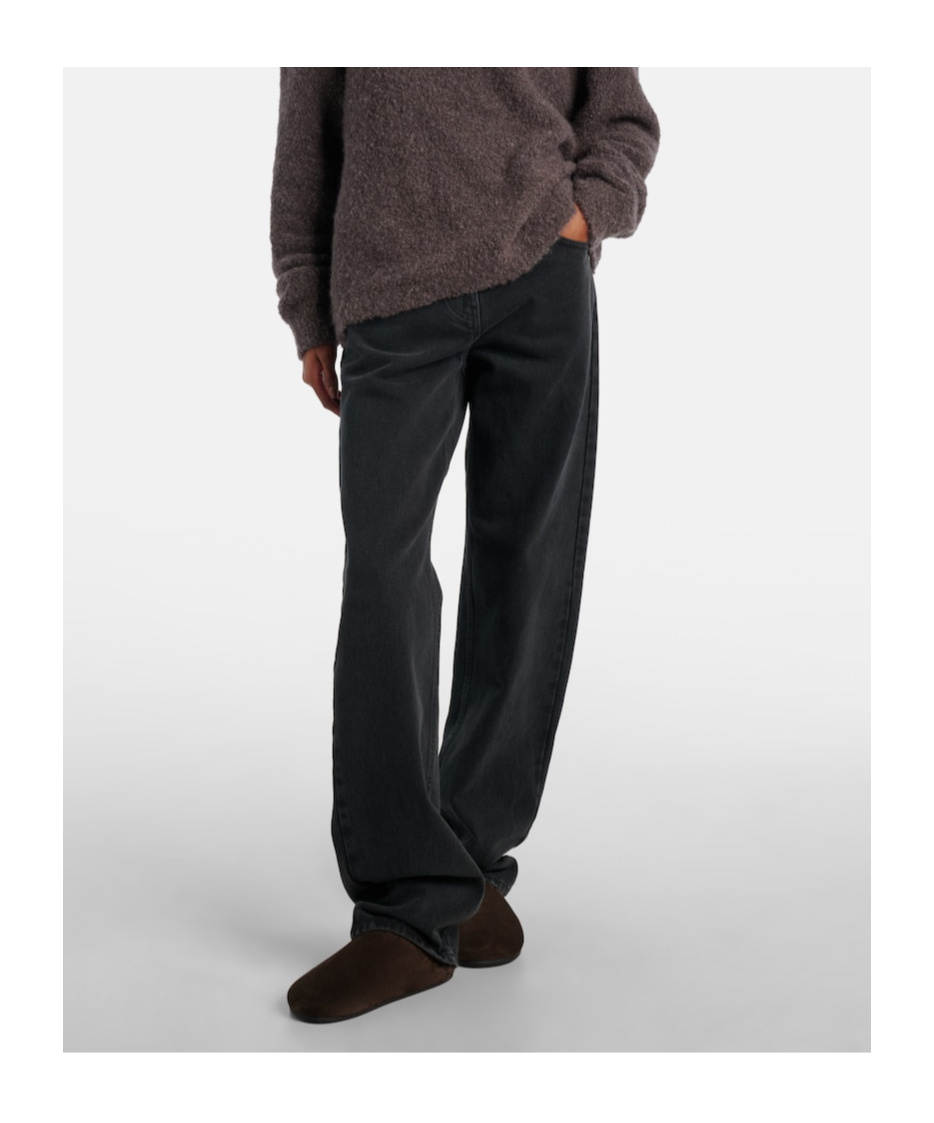 The Row Hudson Shearling-lined Suede Mules In Brown