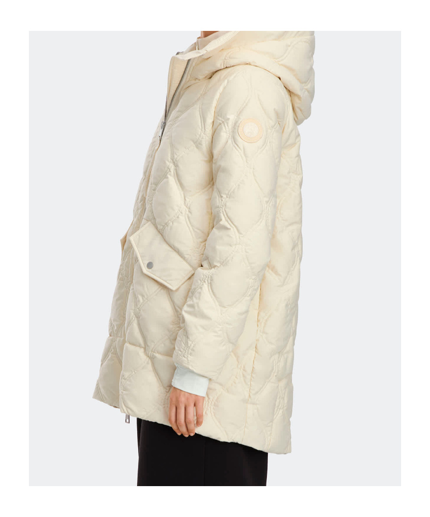 Canada Goose Quilted Hooded Coat In Neutral
