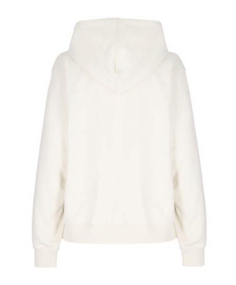 Prada Triangle-logo Cotton Hoodie In Nude
