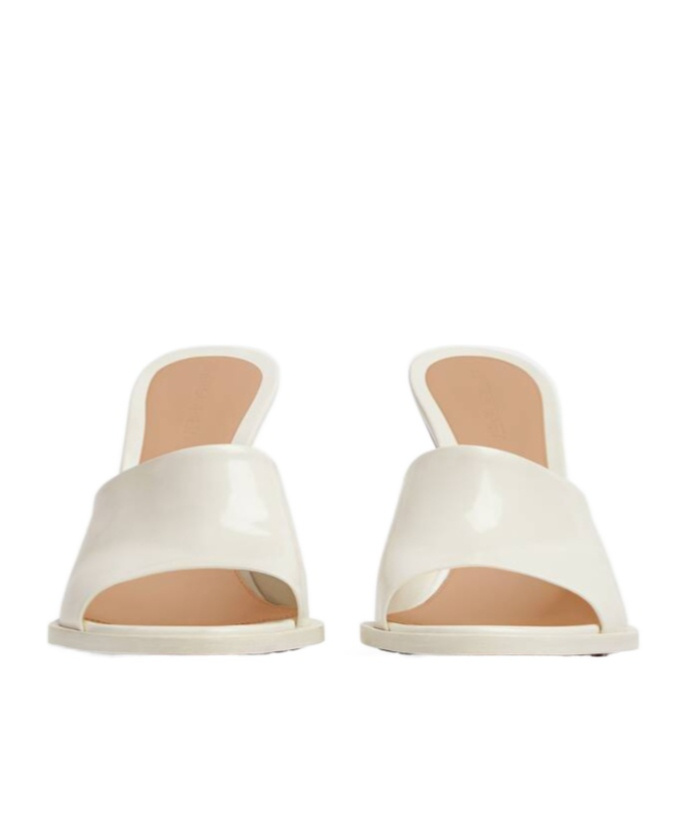 Bottega Veneta White Slip On Heels In White