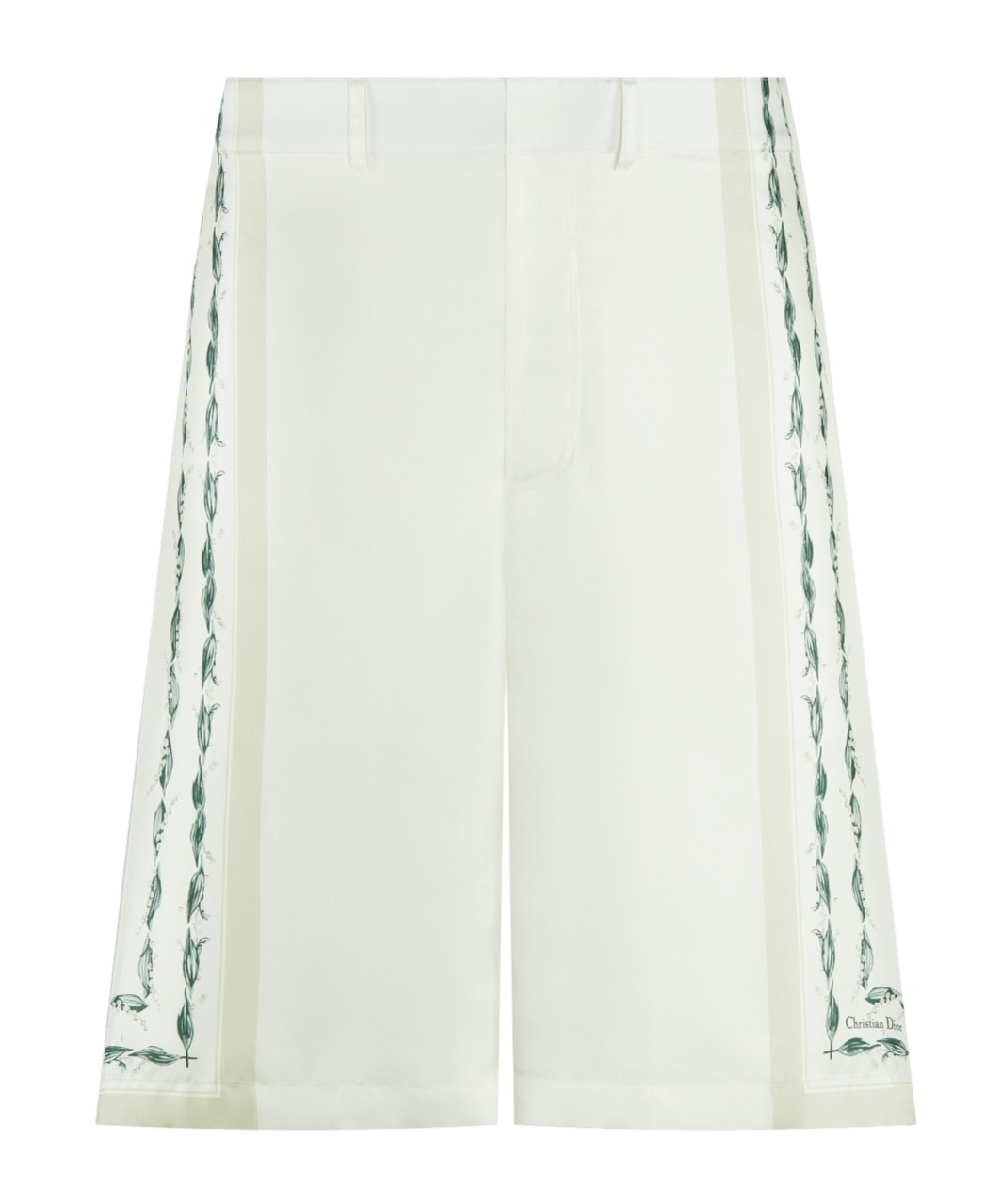 Dior Christian Couture Lily Of The Valley Bermuda Shorts In White