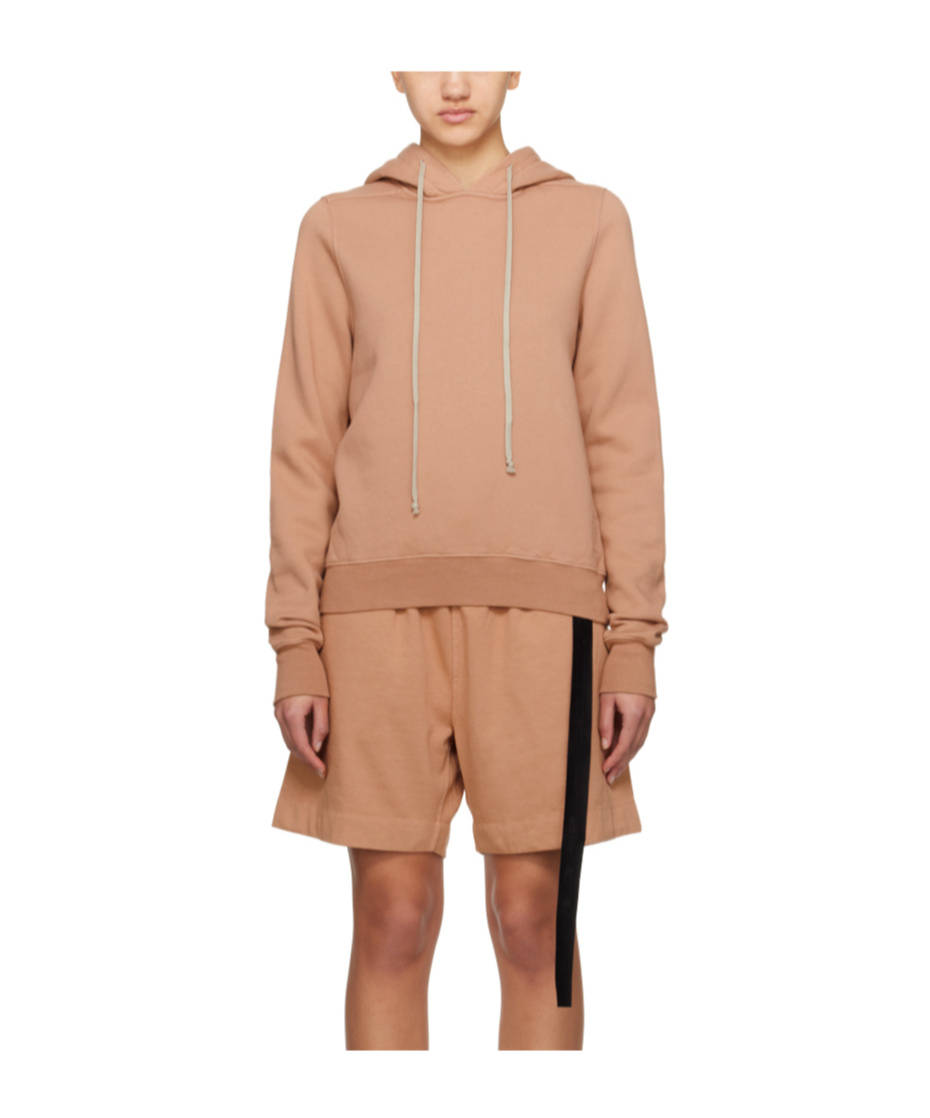 Rick Owens Drkshdw Pink Granbury Hoodie In Brown
