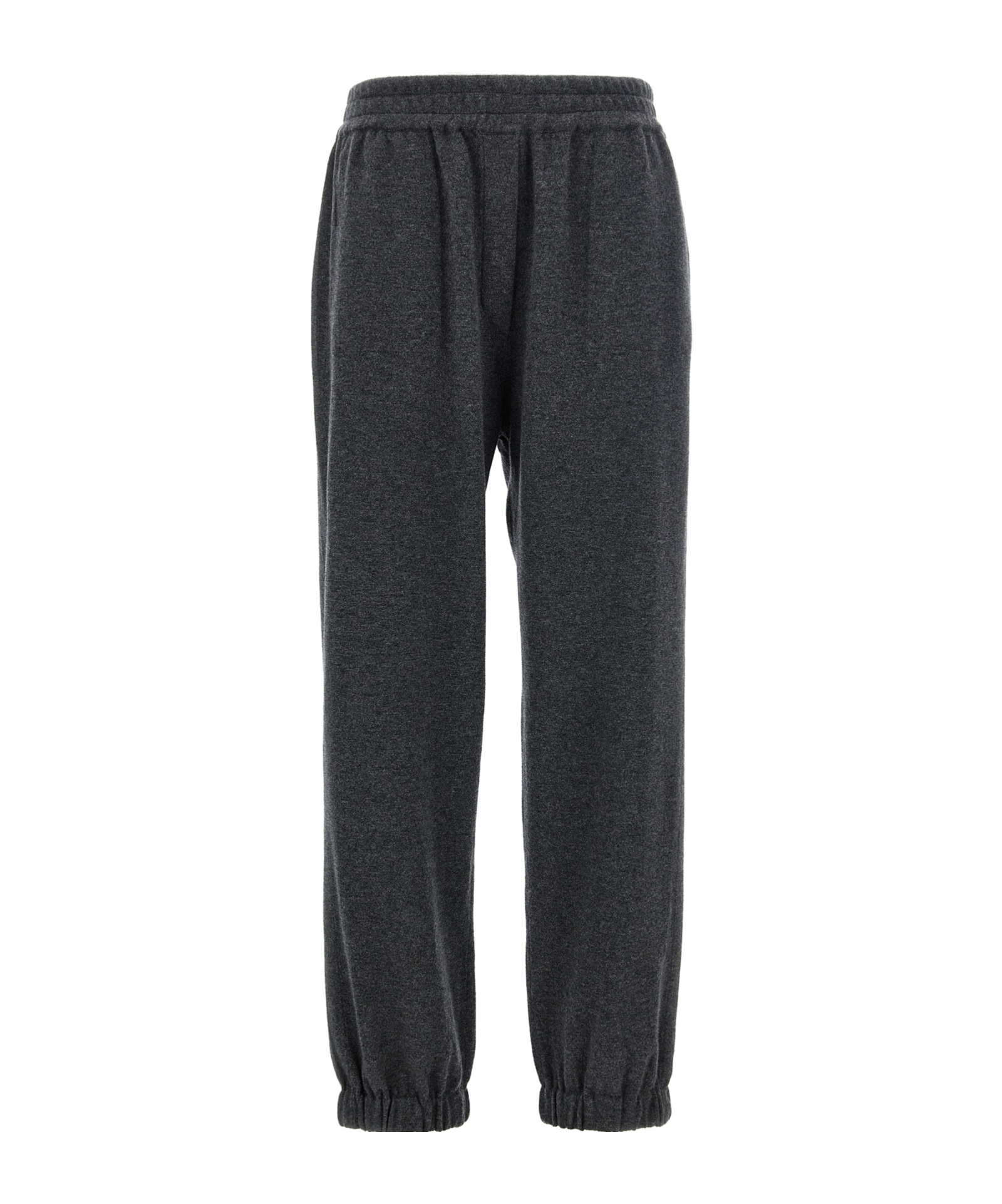 Brunello Cucinelli Cashmere Joggers Pants Gray In Black