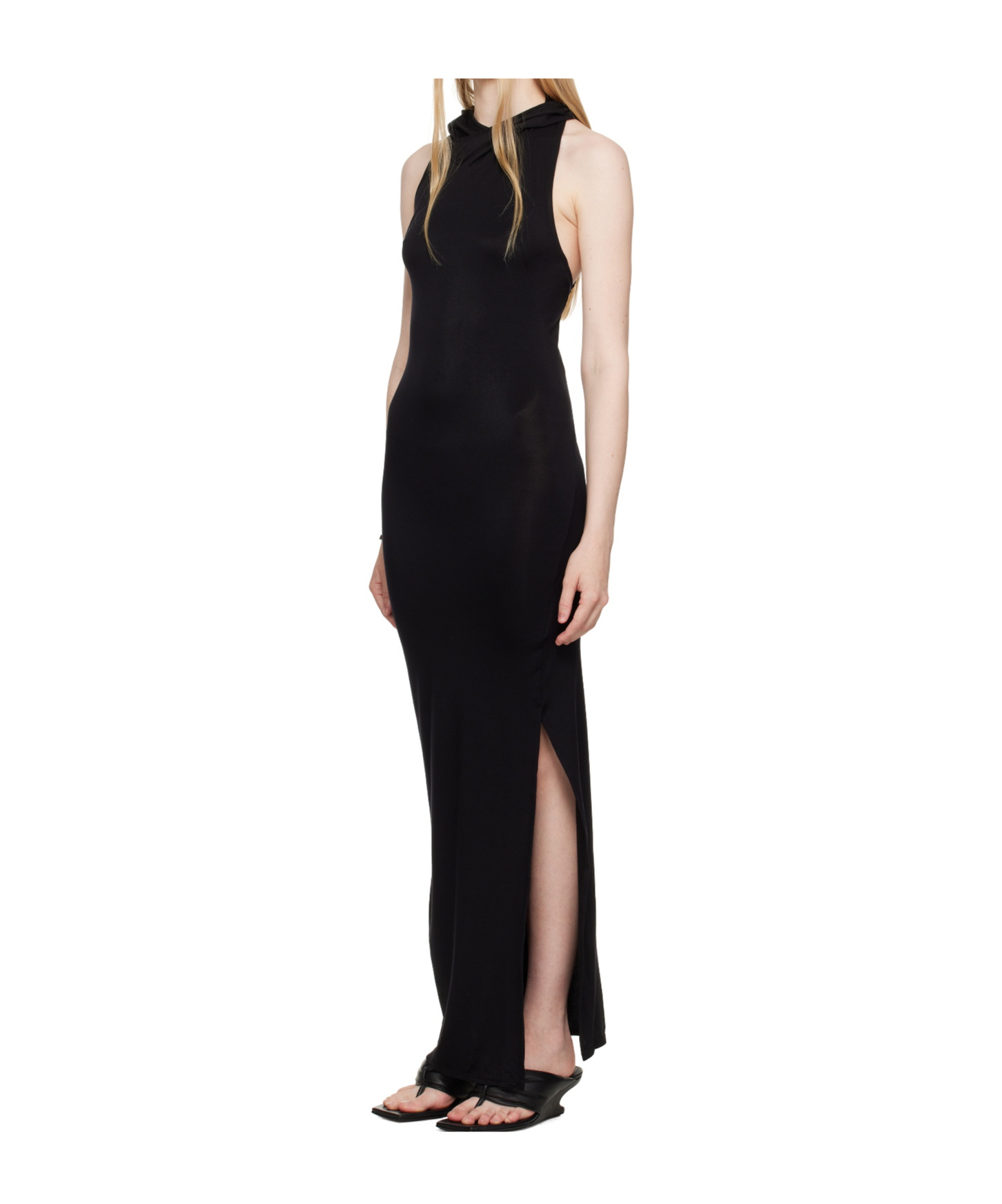 Post Archive Faction (paf) Black 6.0 Right Midi Dress In Black