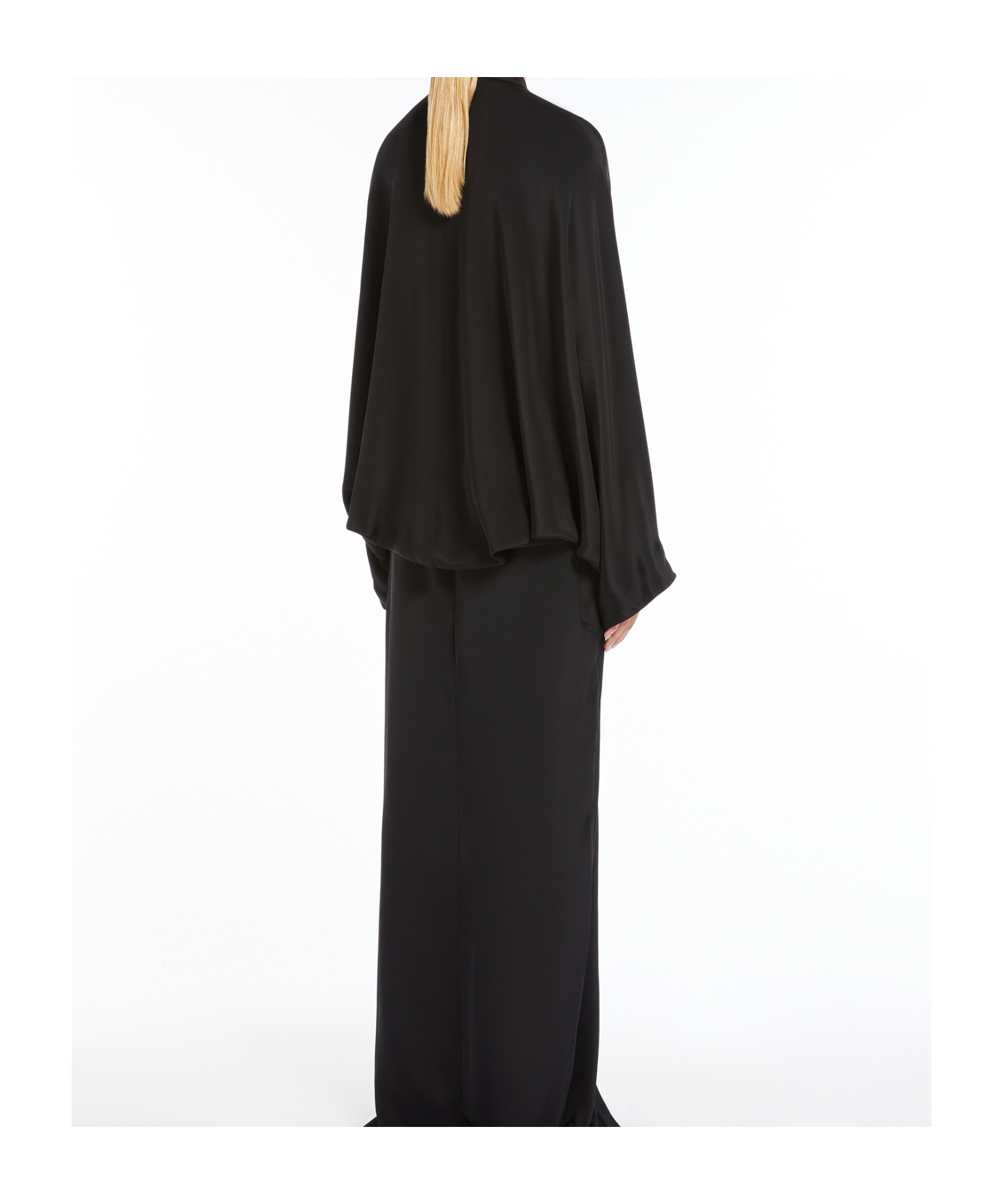 Max Mara Maxi Dress With Unique Cut-out In Black