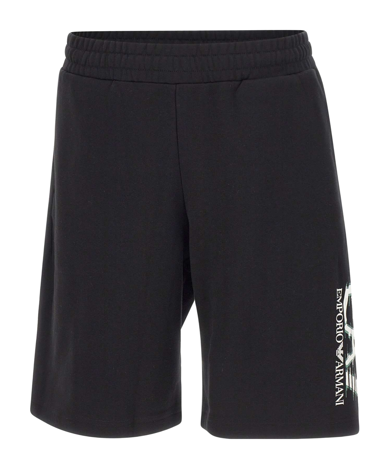 Ea7 Emporio Armani Visibility Logo Shorts In Black
