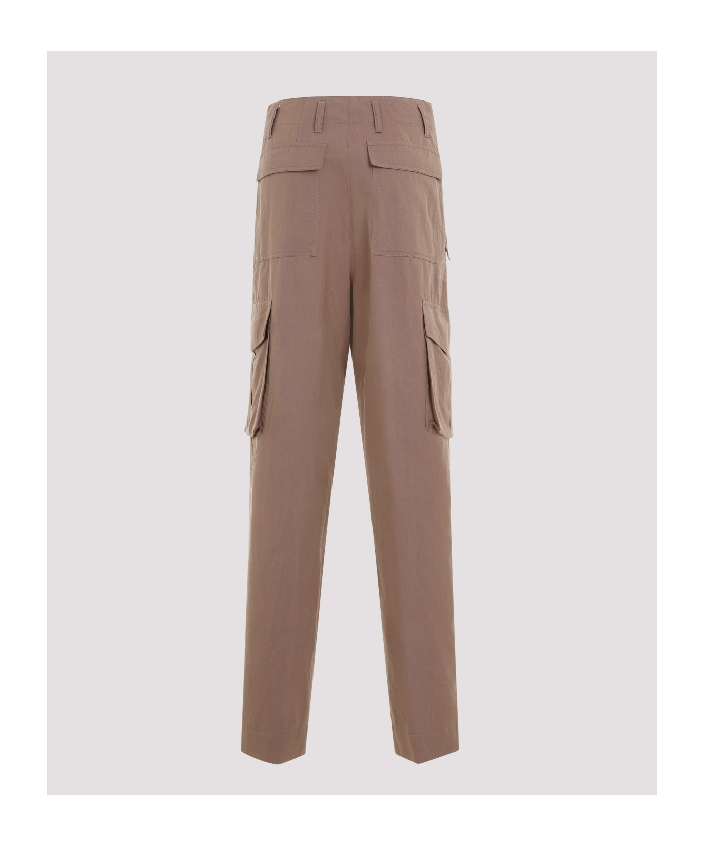 Dries Van Noten Button Detailed Straight Leg Pants In Brown