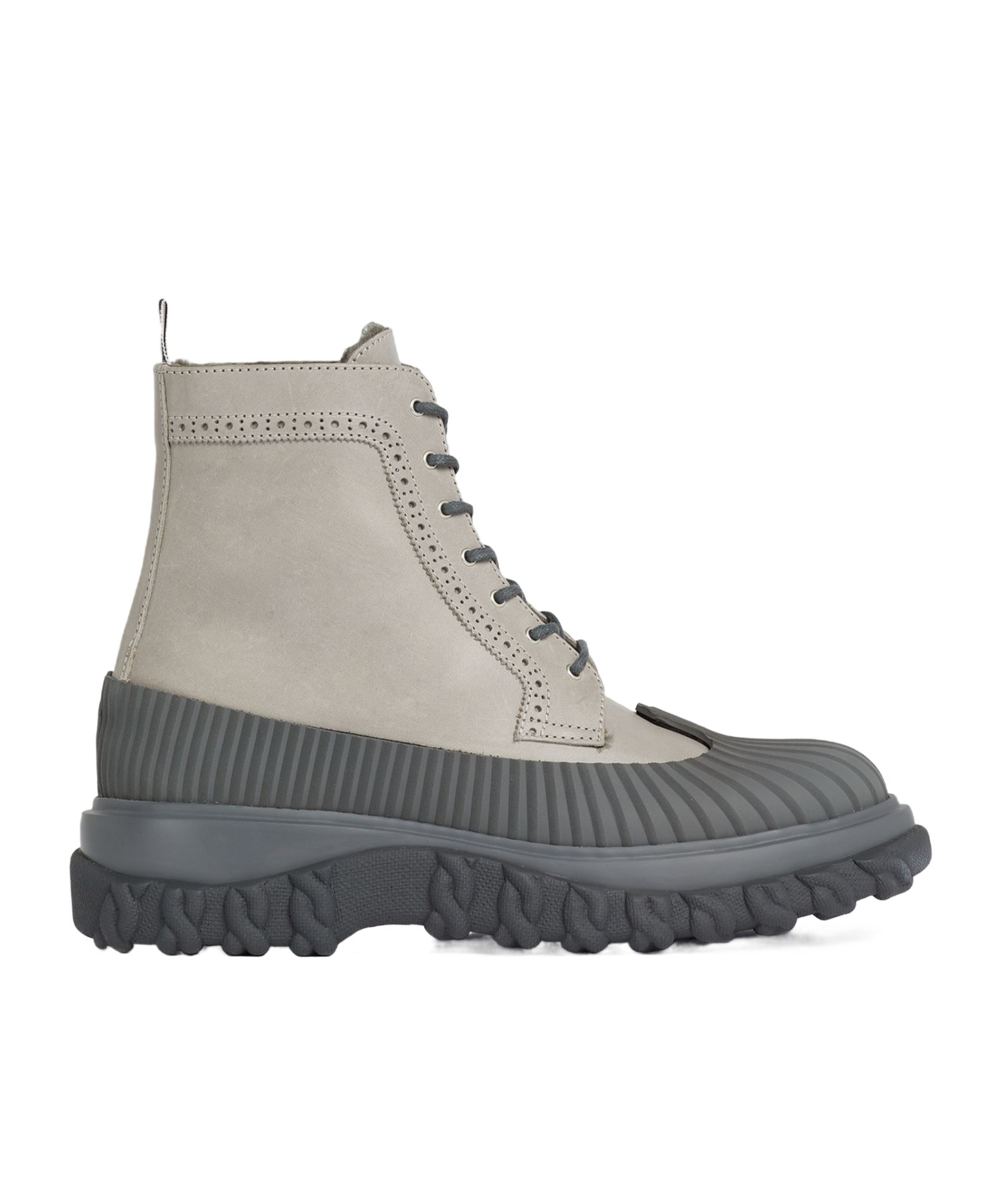 Thom Browne Longwing Duck Boots In Gray