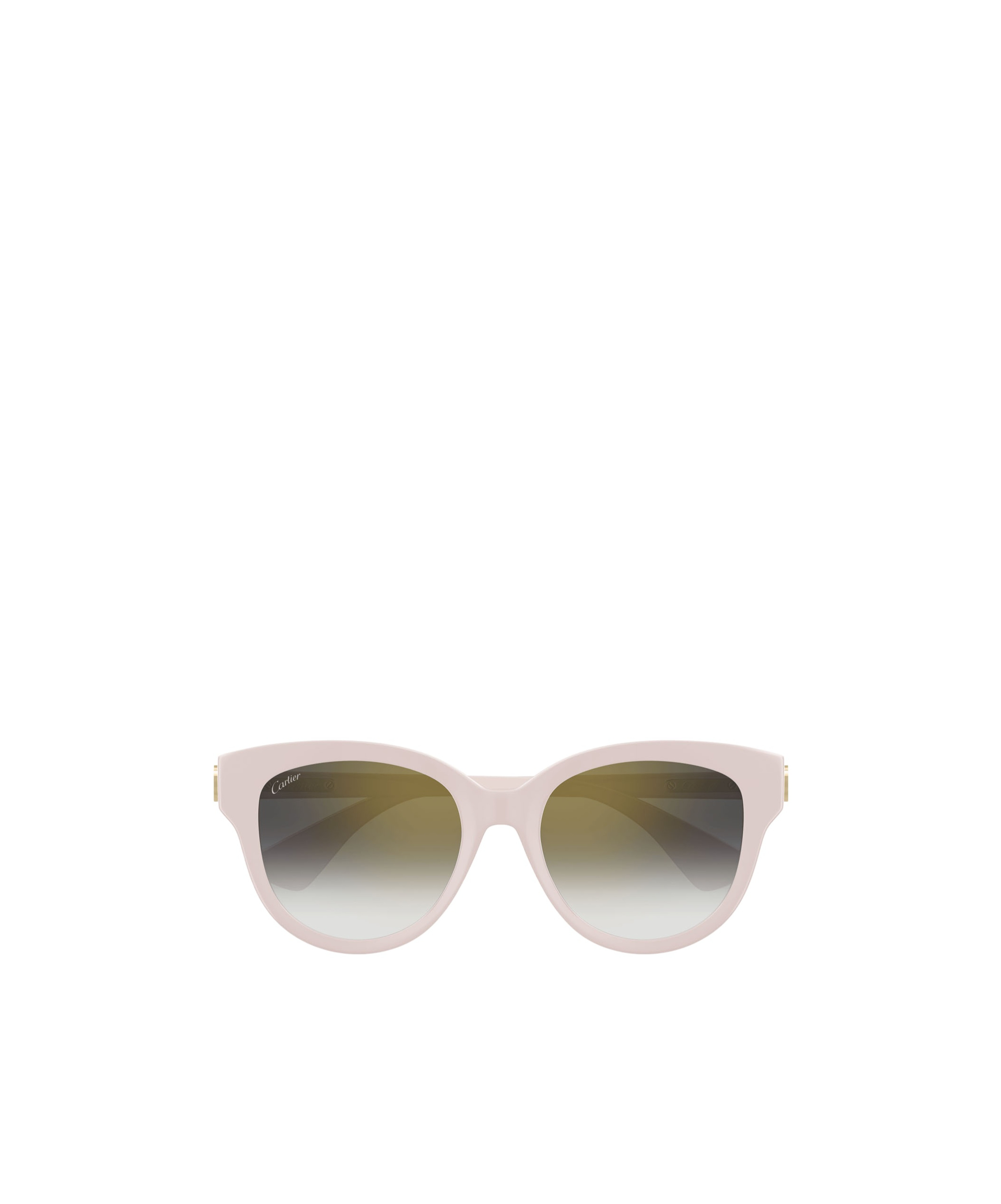 Shop Cartier Round Frame Sunglasses In Multicolor