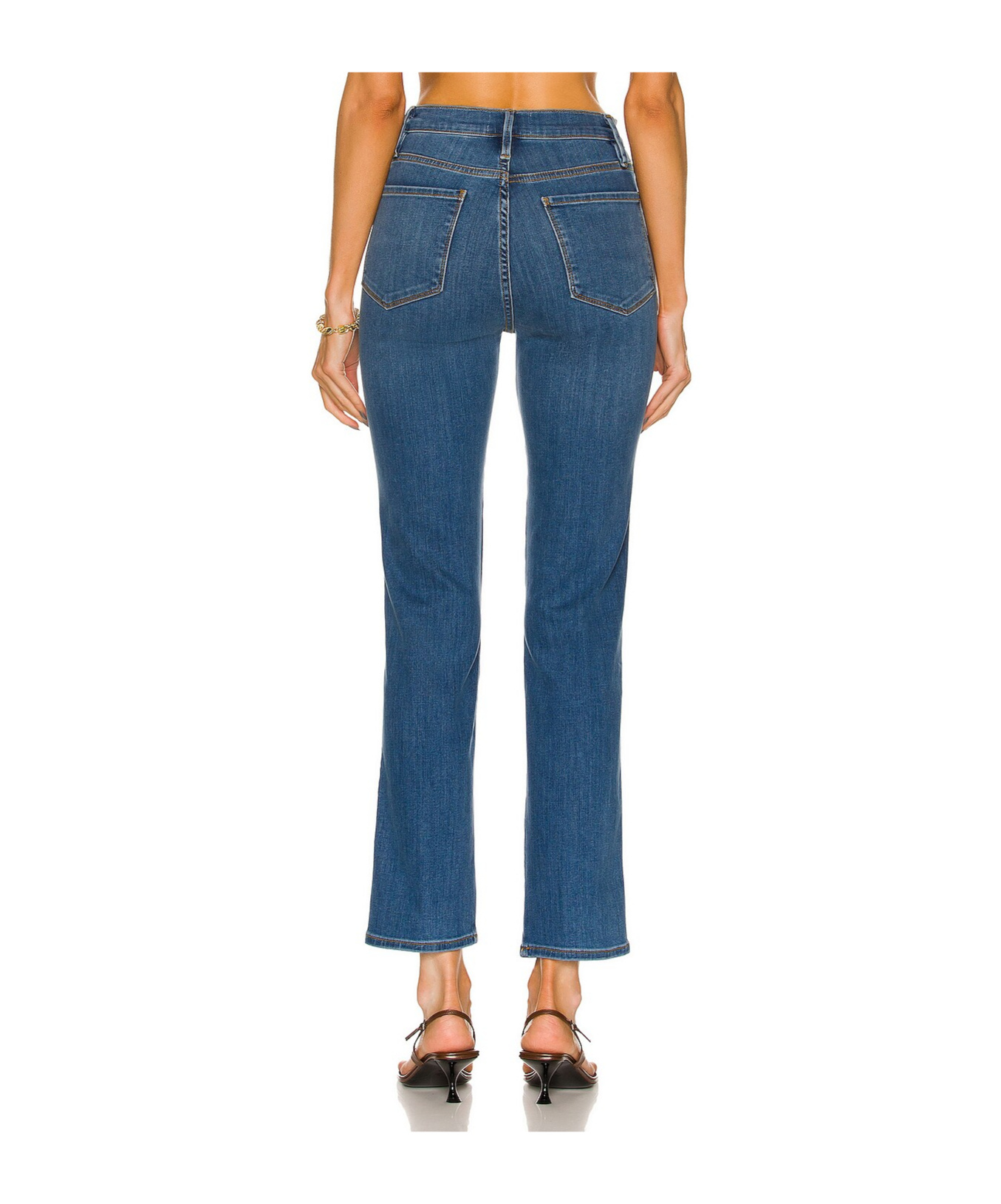 Frame High Waist Jeans In Blue