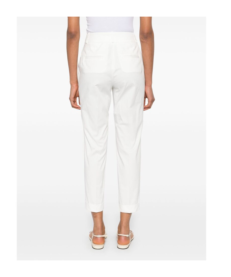 Peserico Pressed-crease Trousers In White