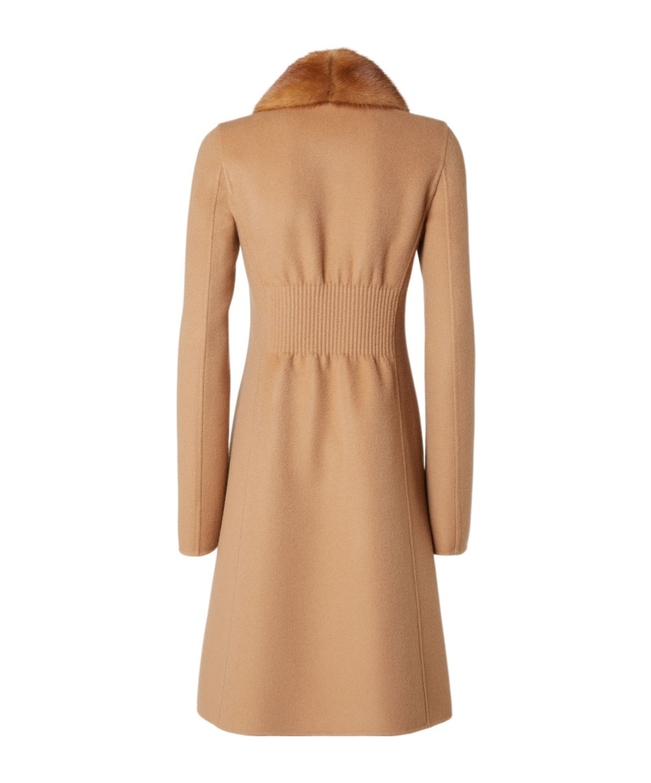 Fendi Long-sleeved Coat In Brown