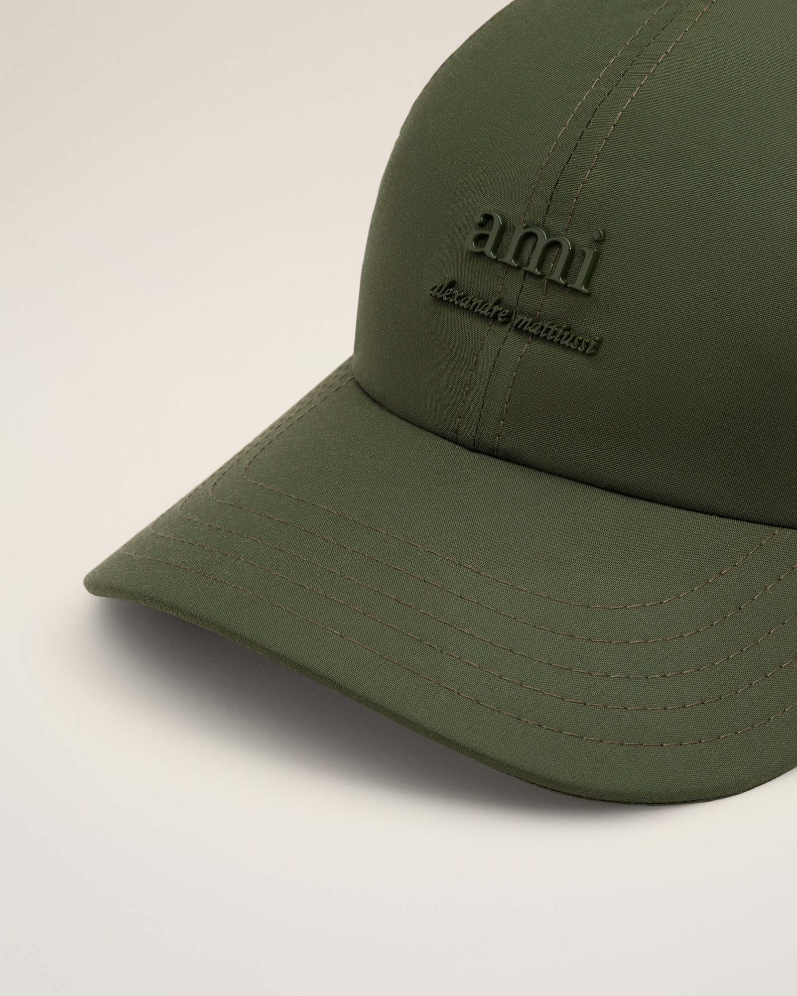 Ami Alexandre Mattiussi Cap In Nylon Canvas With Membrane In Loden