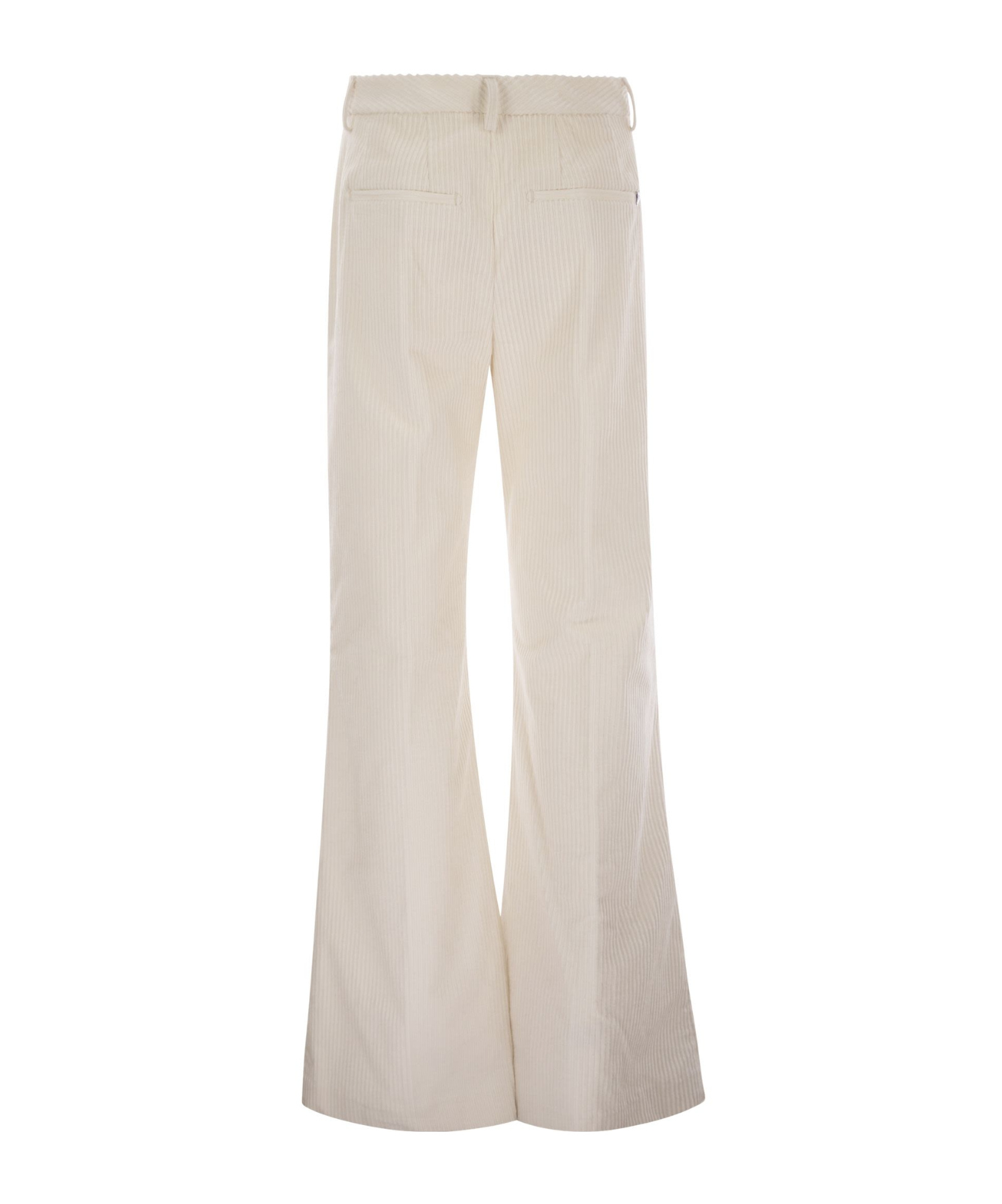 Dondup Janice - Wide Corduroy Trousers In Neutral