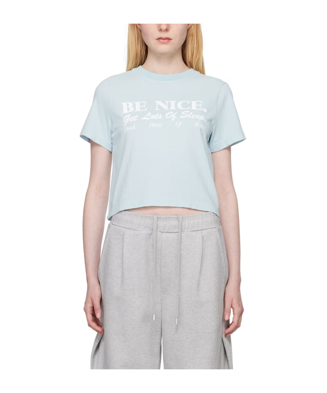 Sporty And Rich Be Nice Short-sleeved T-shirt In Blue