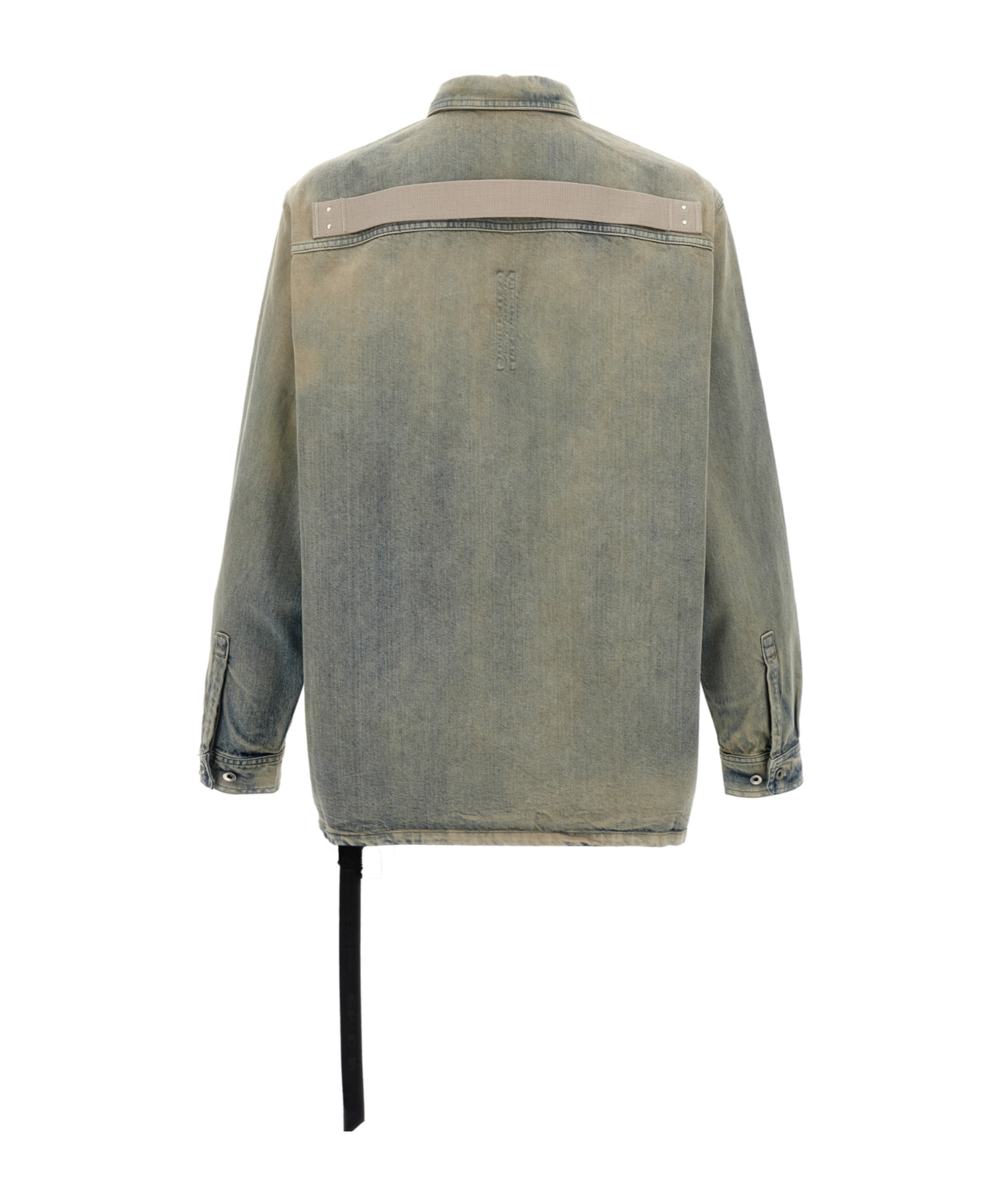Rick Owens Drkshdw Patch-pockets Denim Jacket In Gray