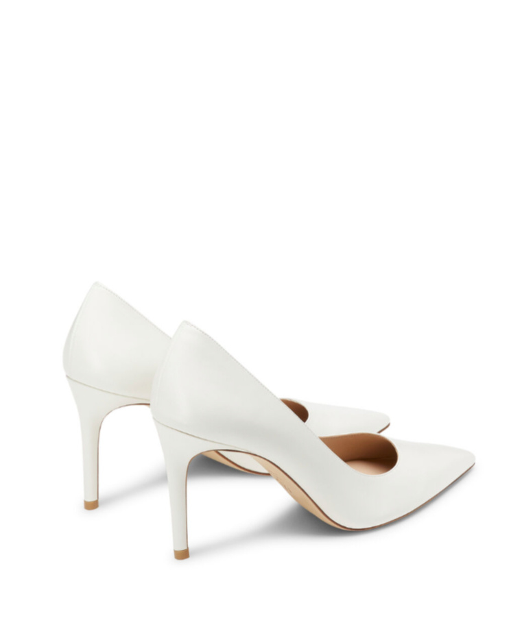 Stuart Weitzman 75mm Stuart Power Pointed-toe Leather Pumps In White