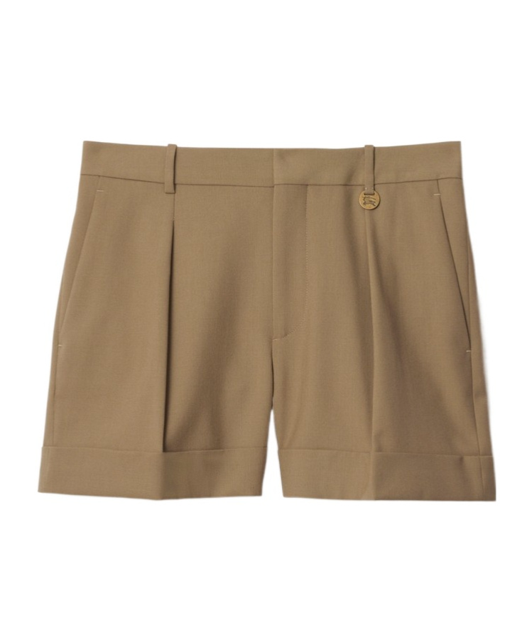 Burberry Wool Tailored Shorts In Brown