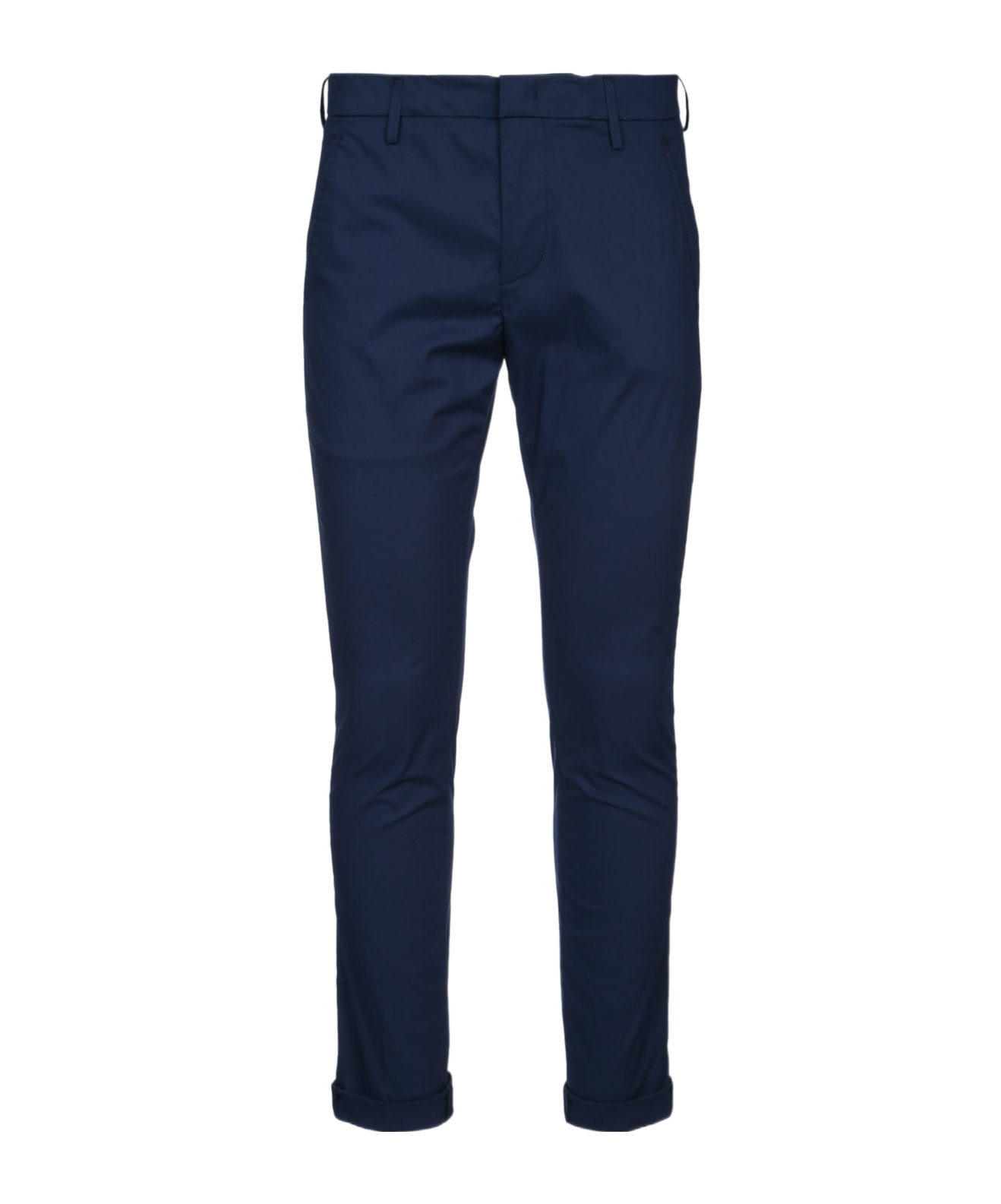 Dondup Gaubert Trousers Cuffed Hem In Blue