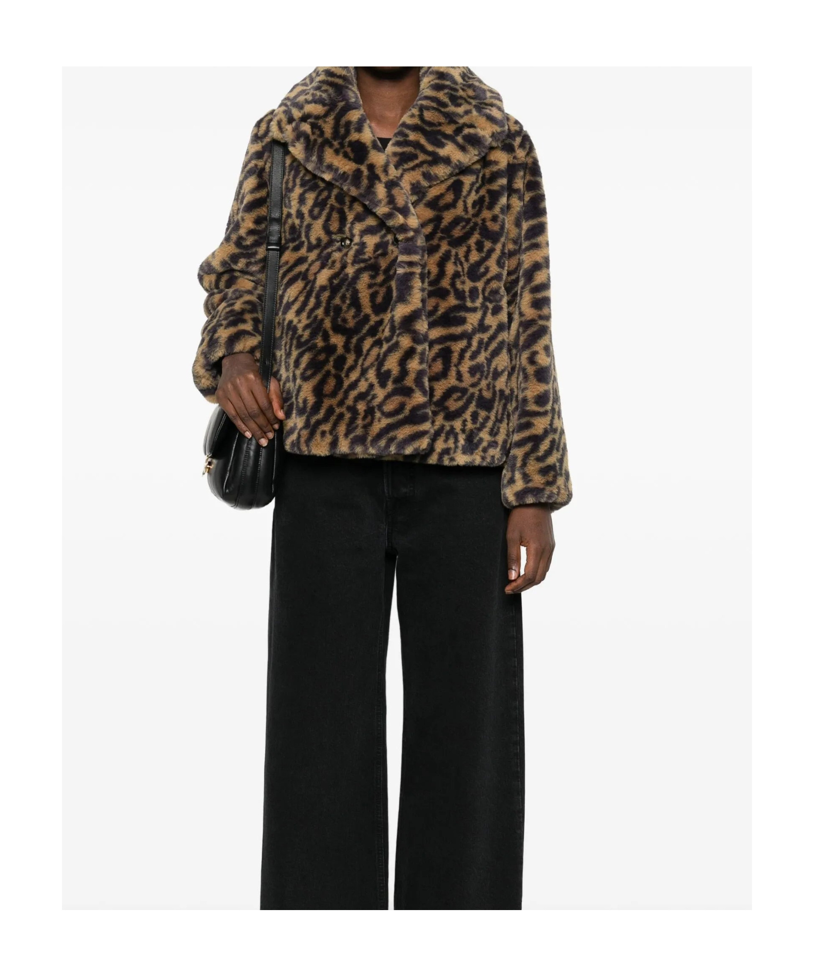 Apc A.p.c. Leopard-print Faux Fur Johanna Coat A.p.c In Black