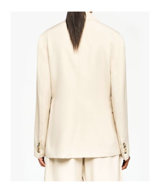 Jw Anderson Tailored Wrap Blazer In White