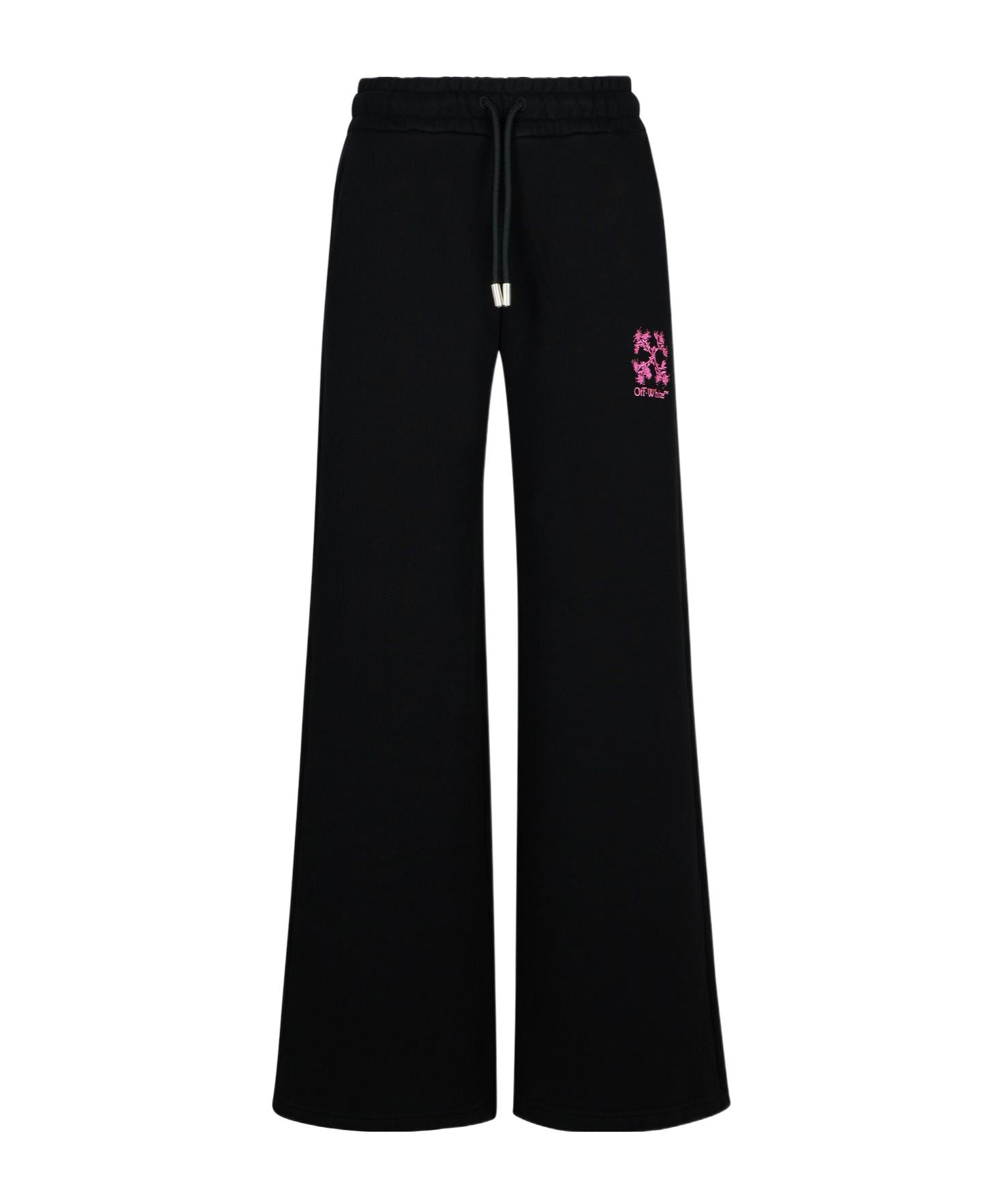 Off-white Arrows-embroidered Straight Trousers In Black