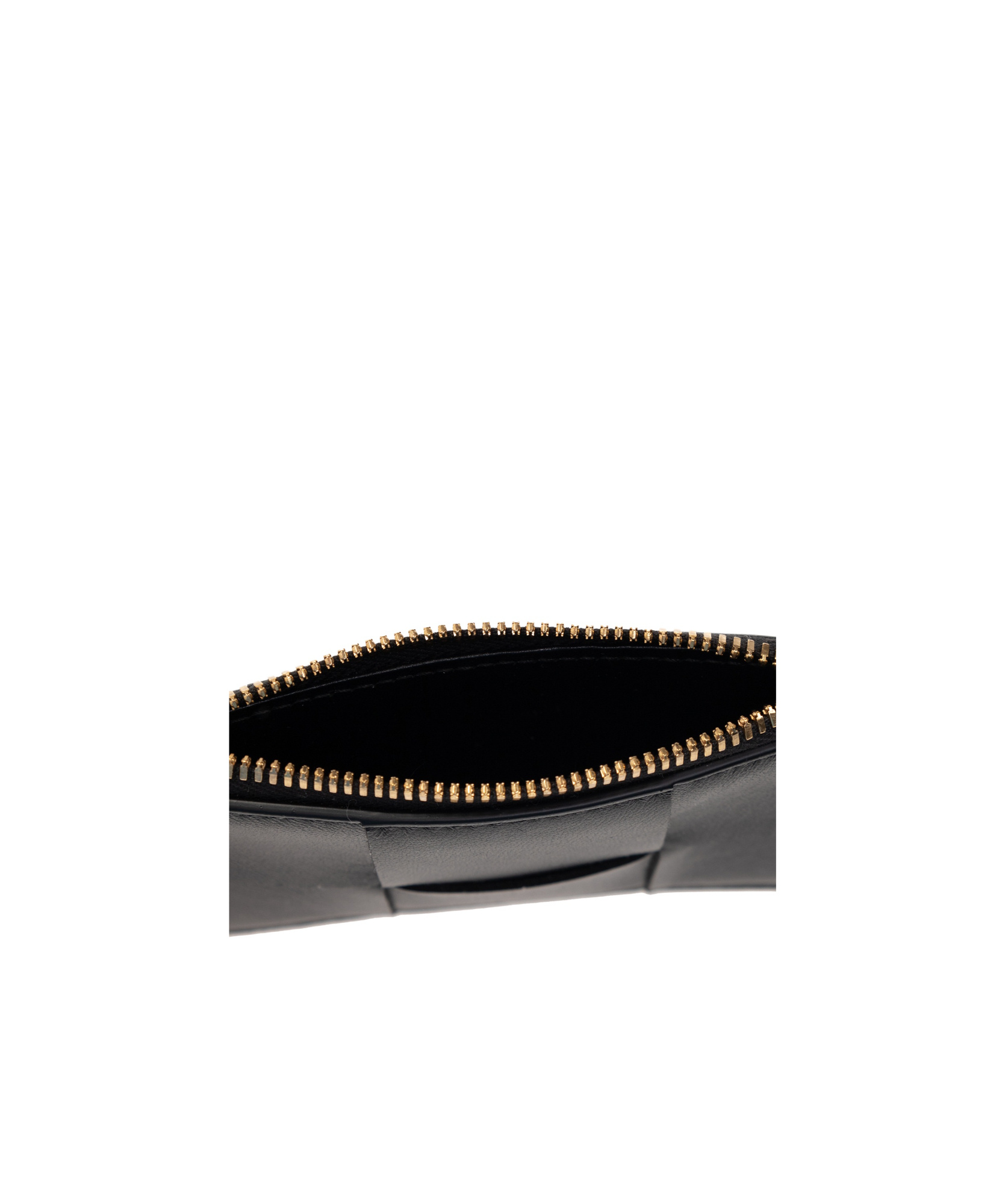 Bottega Veneta Logo Card Bag In Black