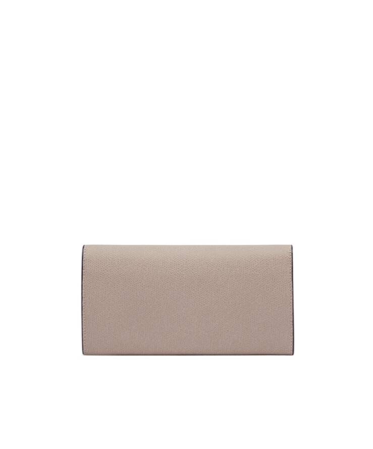 Valextra Foldover-top Chain-linked Wallet In Nude