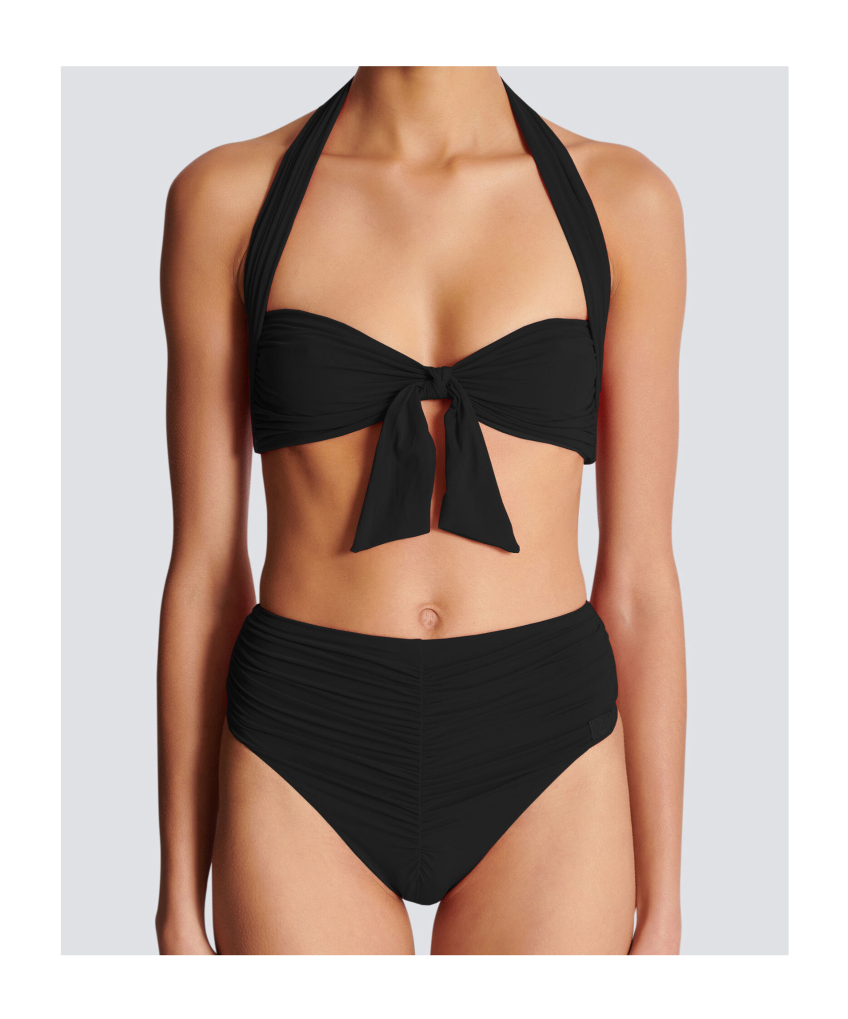 Balmain Plain Two-piece Swimsuit In Green