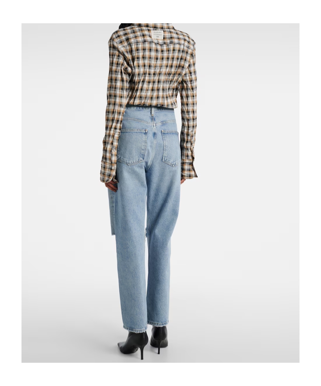 Agolde Mid-rise Straight-leg Denim Trousers In Blue