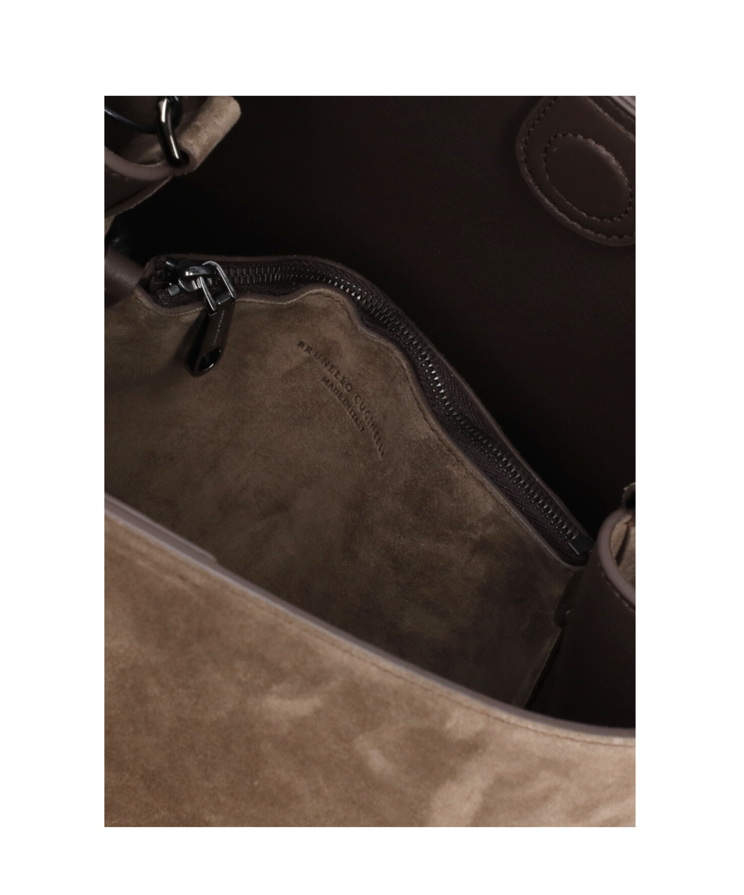 Brunello Cucinelli Suede Tote Bag In Brown